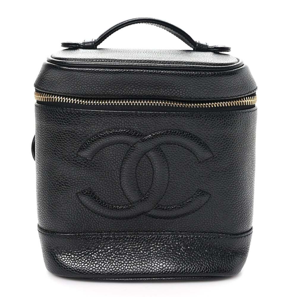 Chanel Caviar Vanity Cosmetic Case #255438C12B - Picture 1 of 8